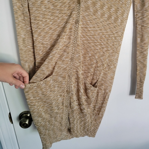 Free People Long Cardigan Womens XS Viscose Space Dyed - Picture 2 of 9